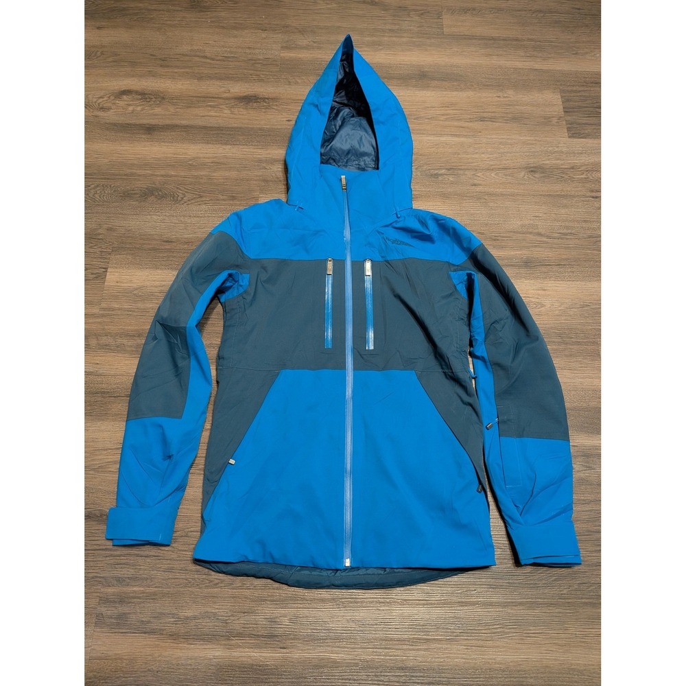 The North Face Chakal Insulated Ski Jacket Mens XS Blue Gray Hooded Gorpcore